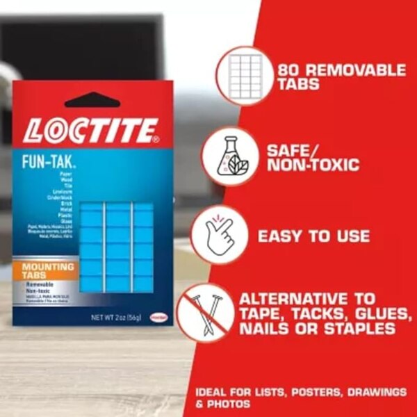 Loctite Fun Tak Mounting Tabs, 2 oz