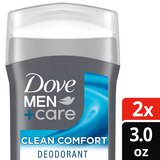 Dove Men+Care Aluminum Free 72-Hour Deodorant Stick, Clean Comfort, 3 OZ, thumbnail image