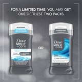 Dove Men+Care Aluminum Free 72-Hour Deodorant Stick, Clean Comfort, 3 OZ, thumbnail image
