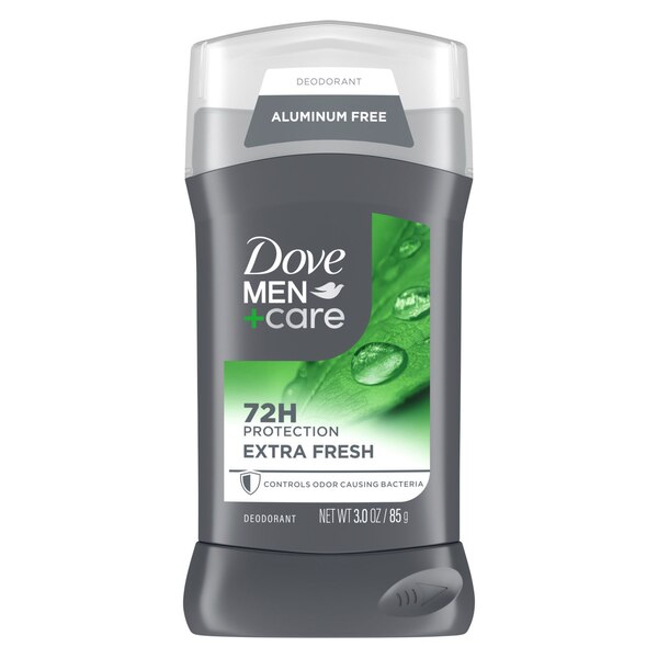 Dove Men+Care Aluminum Free 72-Hour Deodorant Stick, Extra Fresh, 3 OZ