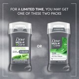 Dove Men+Care Aluminum Free 72-Hour Deodorant Stick, Extra Fresh, 3 OZ, thumbnail image