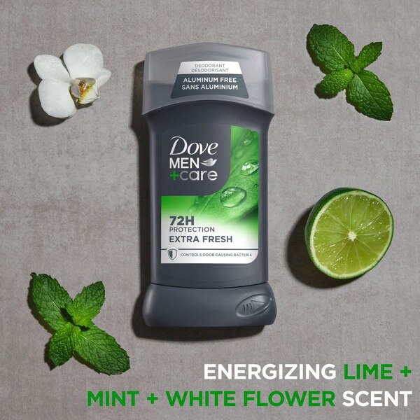Dove Men+Care Aluminum Free 72-Hour Deodorant Stick, Extra Fresh, 3 OZ
