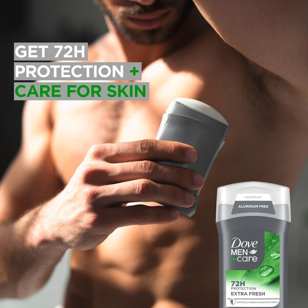Dove Men+Care Aluminum Free 72-Hour Deodorant Stick, Extra Fresh, 3 OZ