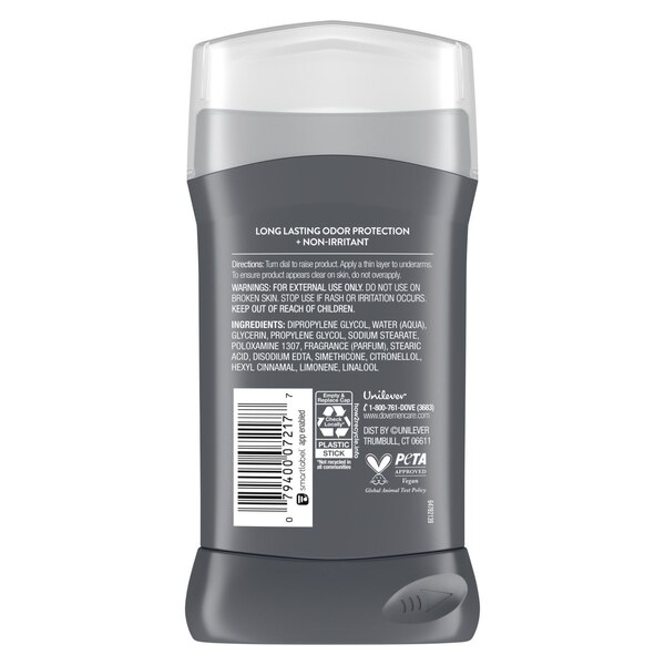 Dove Men+Care Aluminum Free 72-Hour Deodorant Stick, Extra Fresh, 3 OZ