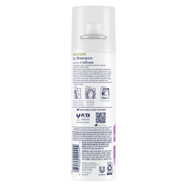Dove Care Between Washes Dry Shampoo, Volume & Fullness, 5 OZ