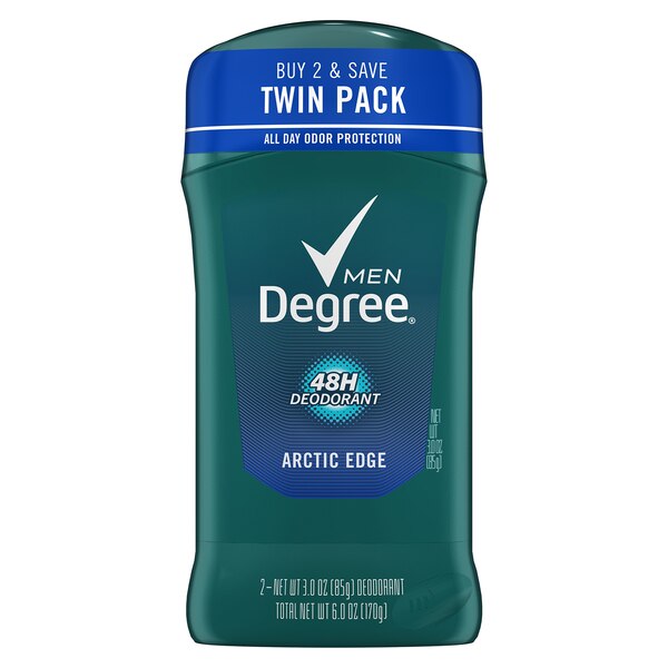 Degree 48-Hour Deodorant Stick, Arctic Edge, 3 OZ, 2 Pack
