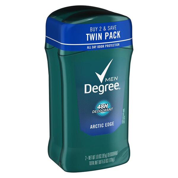 Degree 48-Hour Deodorant Stick, Arctic Edge, 3 OZ, 2 Pack