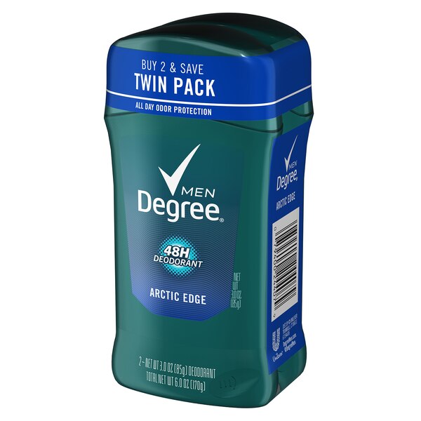 Degree 48-Hour Deodorant Stick, Arctic Edge, 3 OZ, 2 Pack