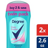 Degree 48-Hour Antiperspirant & Deodorant Stick, Sheer Powder, 2.6 OZ, 2 Pack, thumbnail image