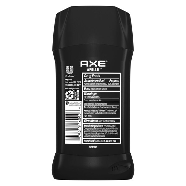 AXE 48-Hour Anti Sweat Antiperspirant & Deodorant Stick, Apollo, 2.7 OZ