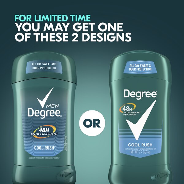 Degree 48-Hour Antiperspirant & Deodorant Stick, Cool Rush