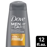 Dove Men+Care Thick & Strong 2-in-1 Shampoo & Conditioner, 12 OZ, thumbnail image