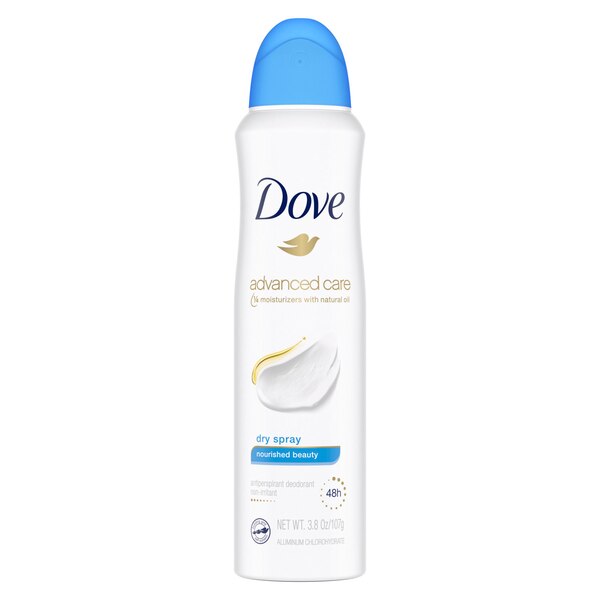 Dove Advanced Care 48-Hour Antiperspirant & Deodorant Dry Spray, Nourished Beauty, 3.8 OZ