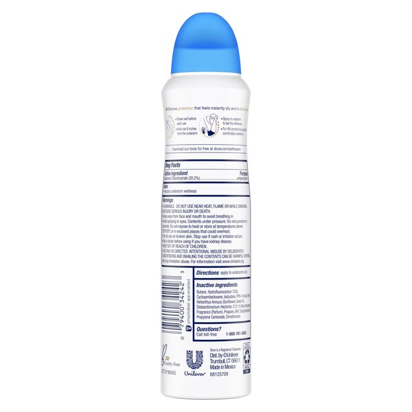 Dove Advanced Care 48-Hour Antiperspirant & Deodorant Dry Spray, Nourished Beauty, 3.8 OZ