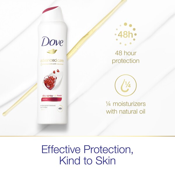 Dove Advanced Care 48-Hour Antiperspirant & Deodorant Dry Spray, Revive, 3.8 OZ
