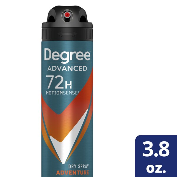 Degree Advanced 72-Hours Antiperspirant & Deodorant Dry Spray, Adventure, 3.8 OZ