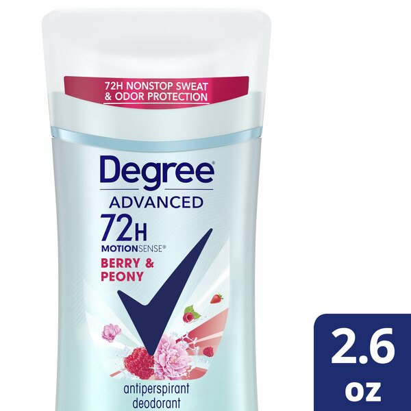 Degree Motionsense 72-Hour Antiperspirant & Deodorant Stick, Berry Cool, 2.6 OZ