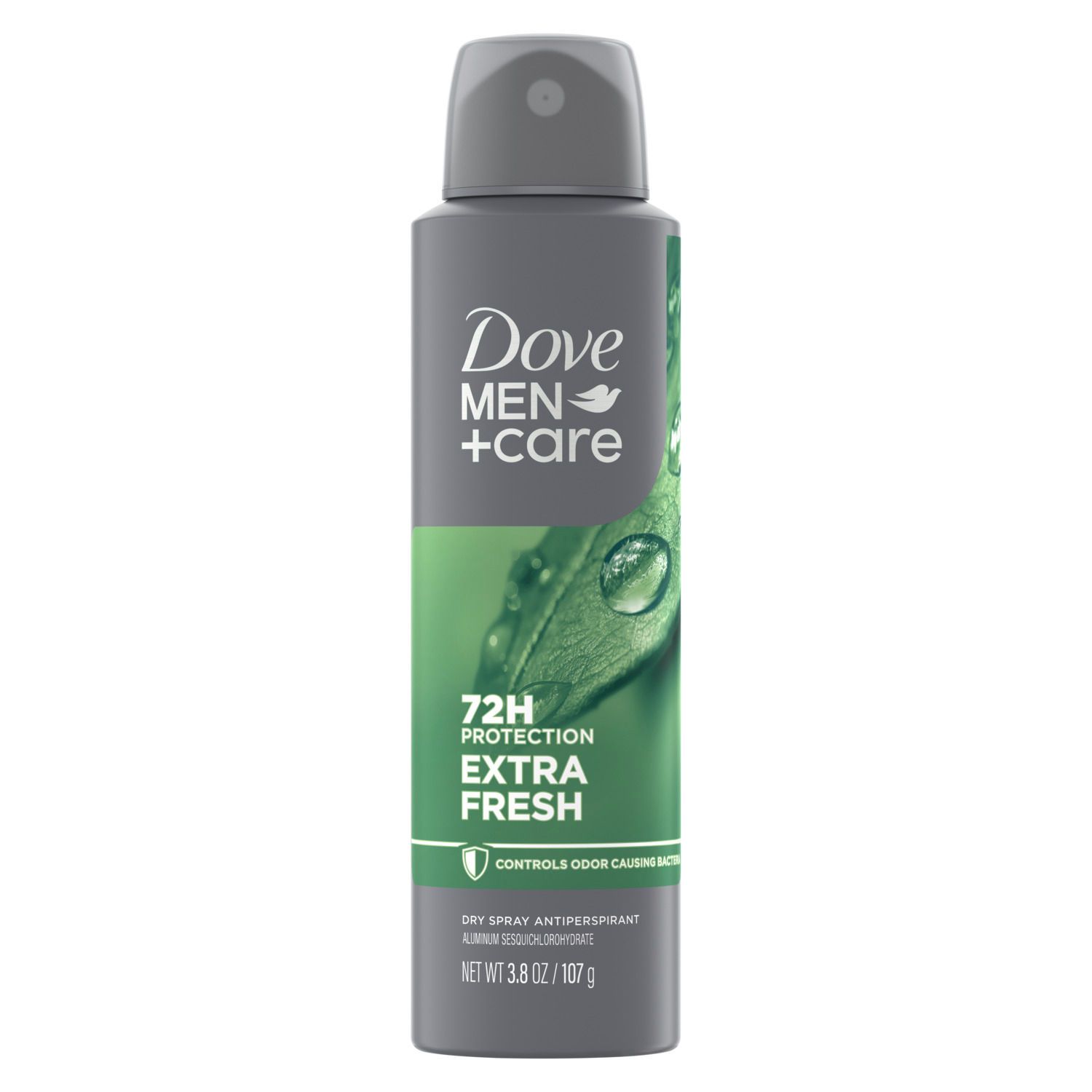 Dove Men+Care 72-Hour Moisturizing Cream Antiperspirant Dry Spray, Extra Fresh, 3.8 OZ