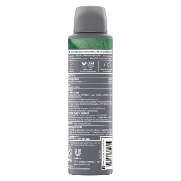 Dove Men+Care 72-Hour Moisturizing Cream Antiperspirant Dry Spray, Extra Fresh, 3.8 OZ