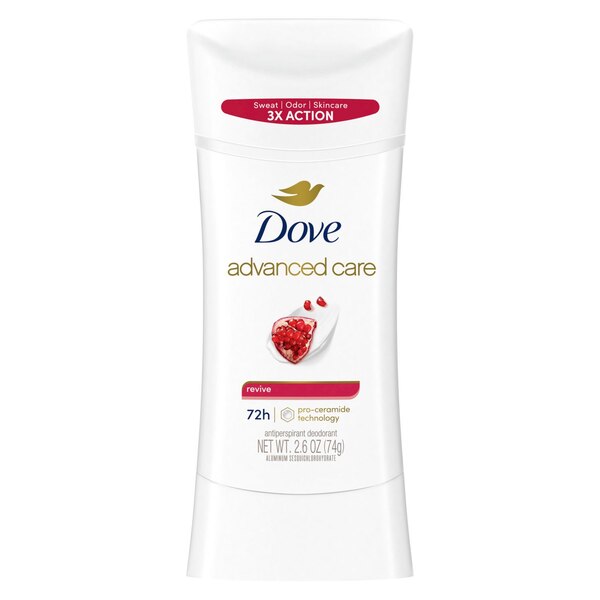 Dove Advanced Care 48-Hour Antiperspirant & Deodorant Stick, Revive, 2.6 OZ