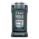Dove Men+Care Clean Comfort Deodorant Stick, 3.0 oz, Twin Pack, thumbnail image