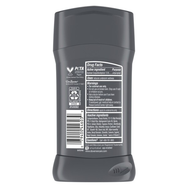 Dove Men+Care 72-Hour Sensitive Shield Antiperspirant Stick, 2.7 OZ