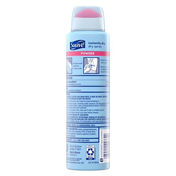 Suave Antiperspirant Dry Powder Spray, 3.8 OZ