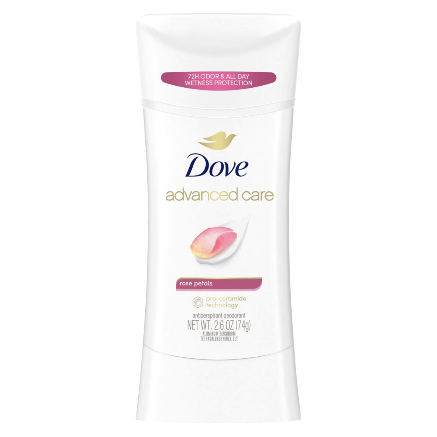 Dove Advanced Care Antiperspirant Stick, Rose Petals, 2.6 OZ