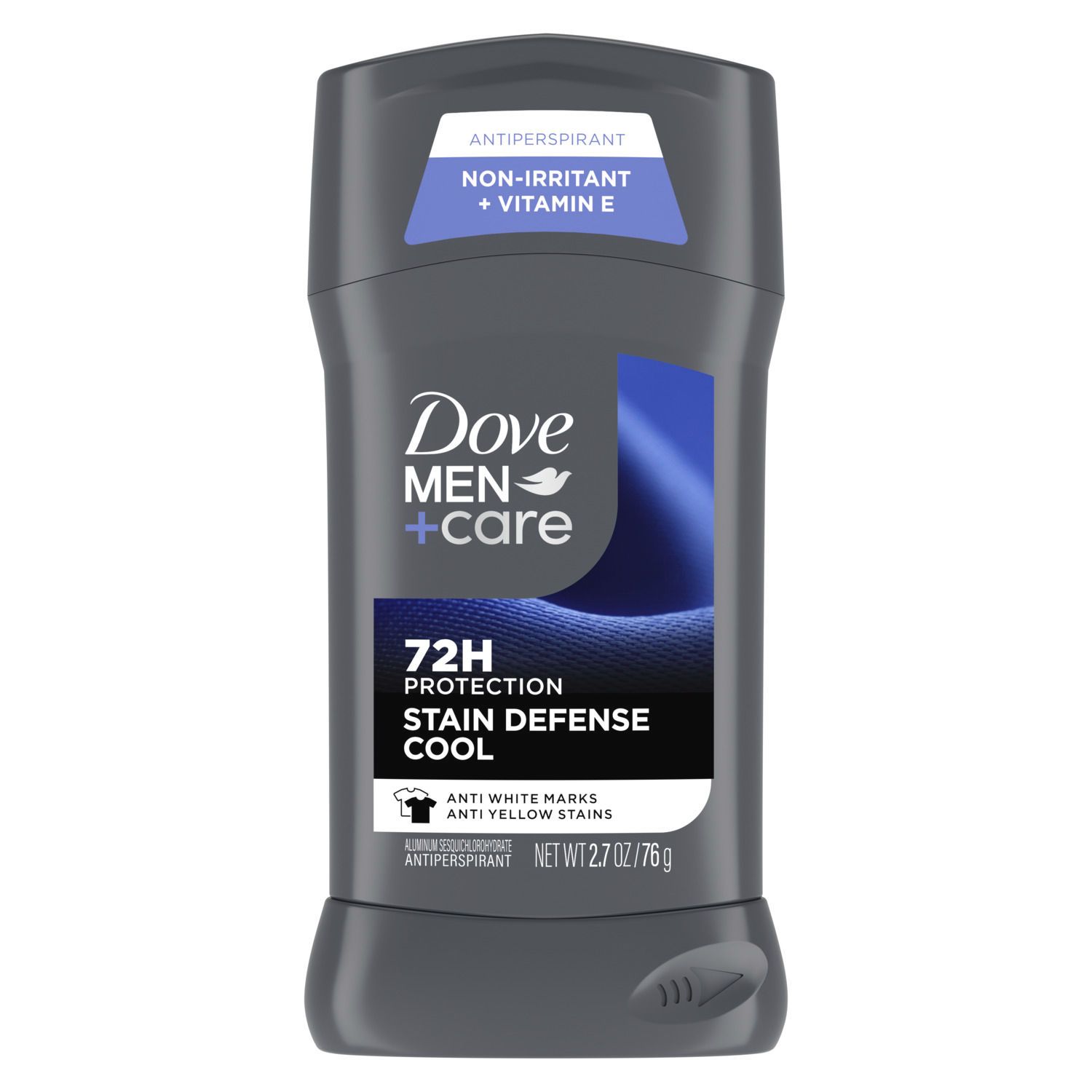 Dove Men+Care 72-Hour Stain Defense Antiperspirant Stick, Cool, 2.7 OZ