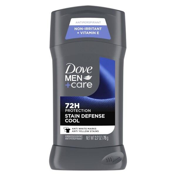 Dove Men+Care 72-Hour Stain Defense Antiperspirant Stick, Cool, 2.7 OZ