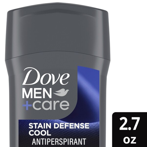 Dove Men+Care 72-Hour Stain Defense Antiperspirant Stick, Cool, 2.7 OZ
