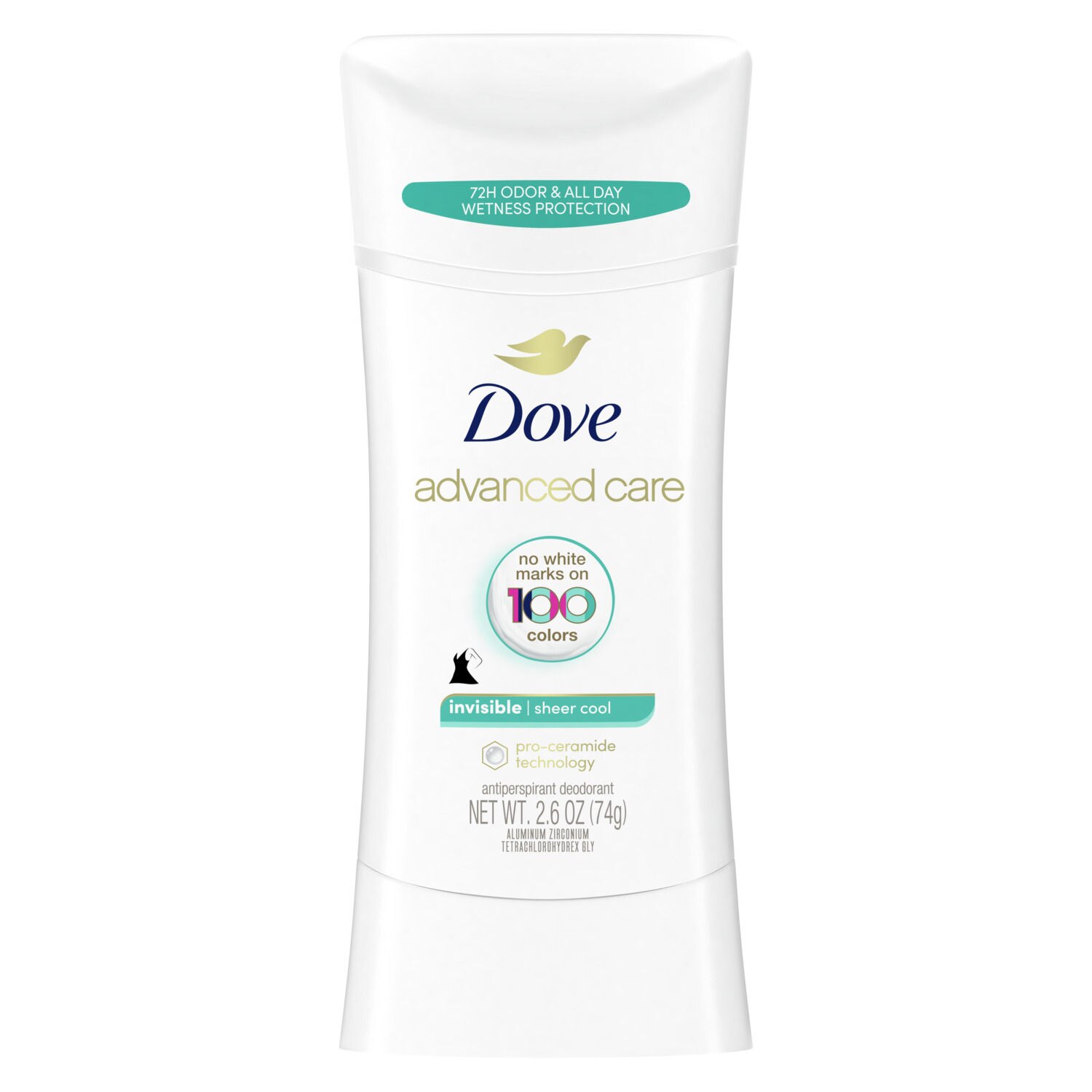 Dove Advanced Care 48-Hour Antiperspirant & Deodorant Stick , Sheer Cool, 2.6 OZ