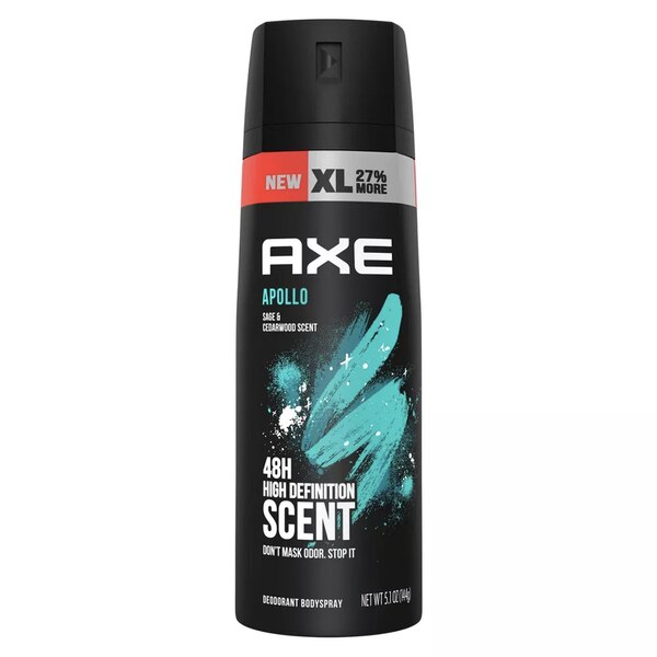 AXE 48-Hour Deodorant Body Spray, Apollo, 5.1 OZ