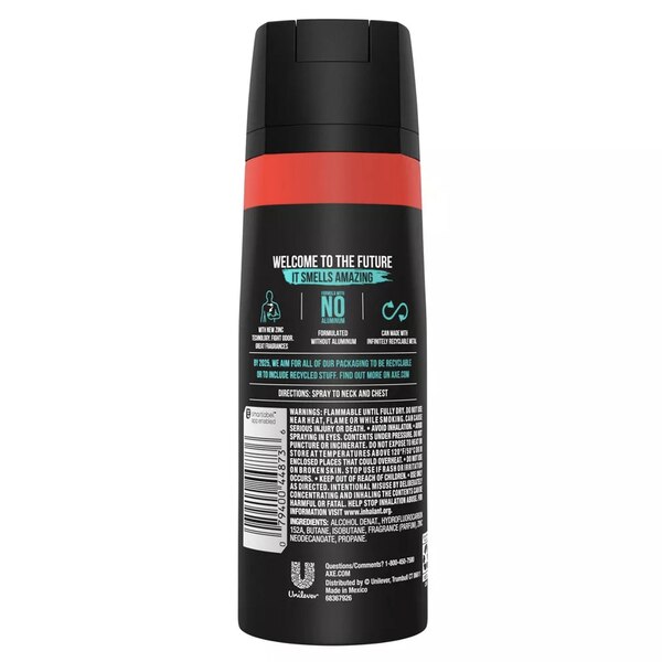 AXE 48-Hour Deodorant Body Spray, Apollo, 5.1 OZ