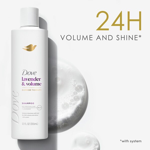 Dove Lavender & Volume Damage Therapy Shampoo, 12 OZ