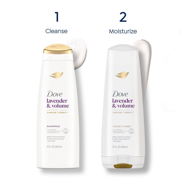 Dove Lavender & Volume Damage Therapy Shampoo, 12 OZ