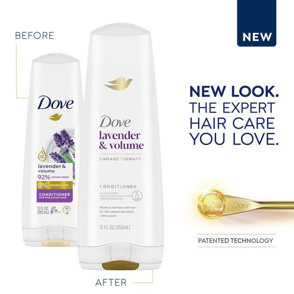 Dove Lavender & Volume Damage Therapy Conditioner, 12 OZ