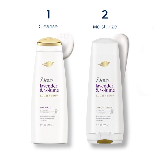 Dove Lavender & Volume Damage Therapy Conditioner, 12 OZ