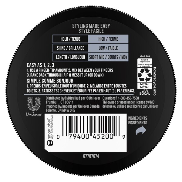 AXE Styling Urban Messy Look - Cera mate, 2.64 oz