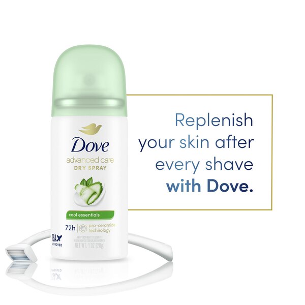 Dove Advanced Care 48-Hour Antiperspirant & Deodorant Dry Spray, 1 OZ