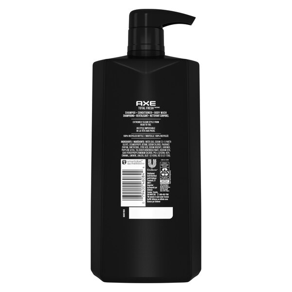 AXE 3-in-1 Shampoo Conditioner & Body Wash, Total Fresh, 28 OZ