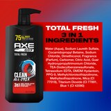 AXE 3-in-1 Shampoo Conditioner & Body Wash, Total Fresh, 28 OZ, thumbnail image