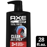 AXE 3-in-1 Shampoo Conditioner & Body Wash, Total Fresh, 28 OZ, thumbnail image