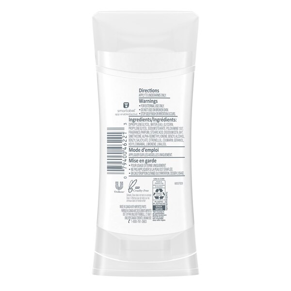 Dove 48-Hour Aluminum-Free Deodorant Stick, Cucumber & Green Tea, 2.6 OZ