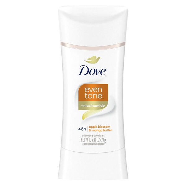 Dove Even Tone Antiperspirant Deodorant, Apple Blossom & Mango Butter, 2.6 OZ