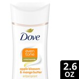Dove Even Tone Antiperspirant Deodorant, Apple Blossom & Mango Butter, 2.6 OZ, thumbnail image