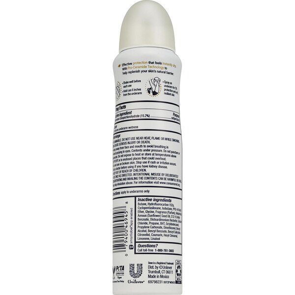 Dove Advanced Care 72-Hour Antiperspirant & Deodorant Dry Spray, Shea Butter, 3.8 OZ