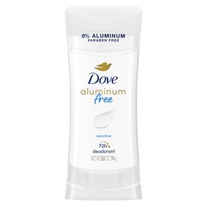 Dove 0% Aluminum 48-Hour Deodorant Stick, Sensitive, 2.6 OZ