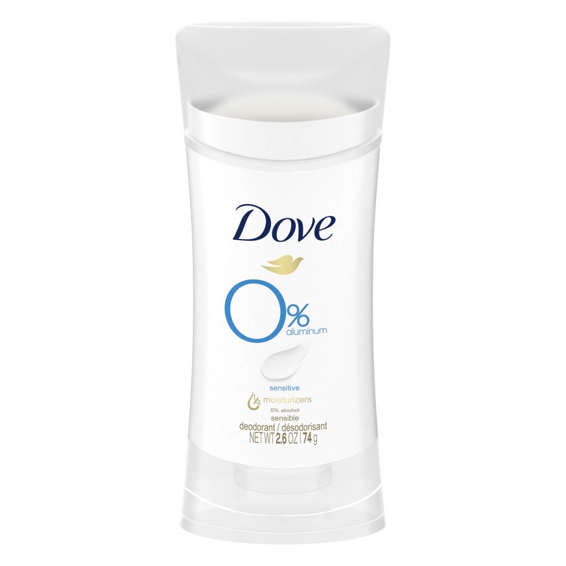 Dove Deodorant Stick 0% Aluminum - Sensitive, 2.6 OZ