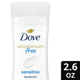 Dove 0% Aluminum 48-Hour Deodorant Stick, Sensitive, 2.6 OZ, thumbnail image